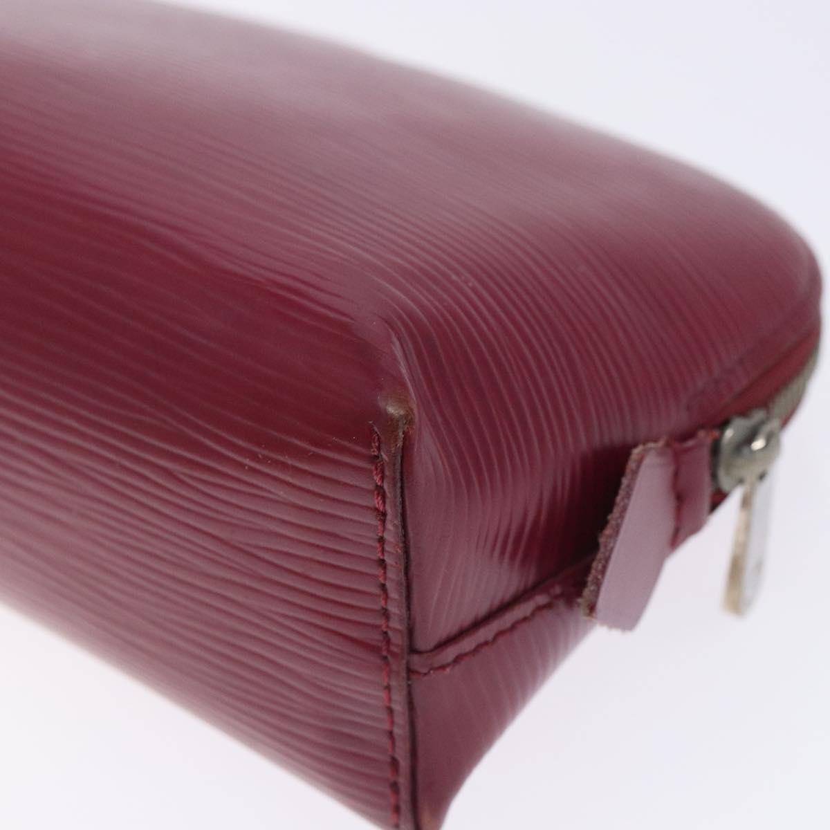 LOUIS VUITTON Epi Pochette Cosmetic PM Pouch Fuchsia M40641 LV Auth 133170