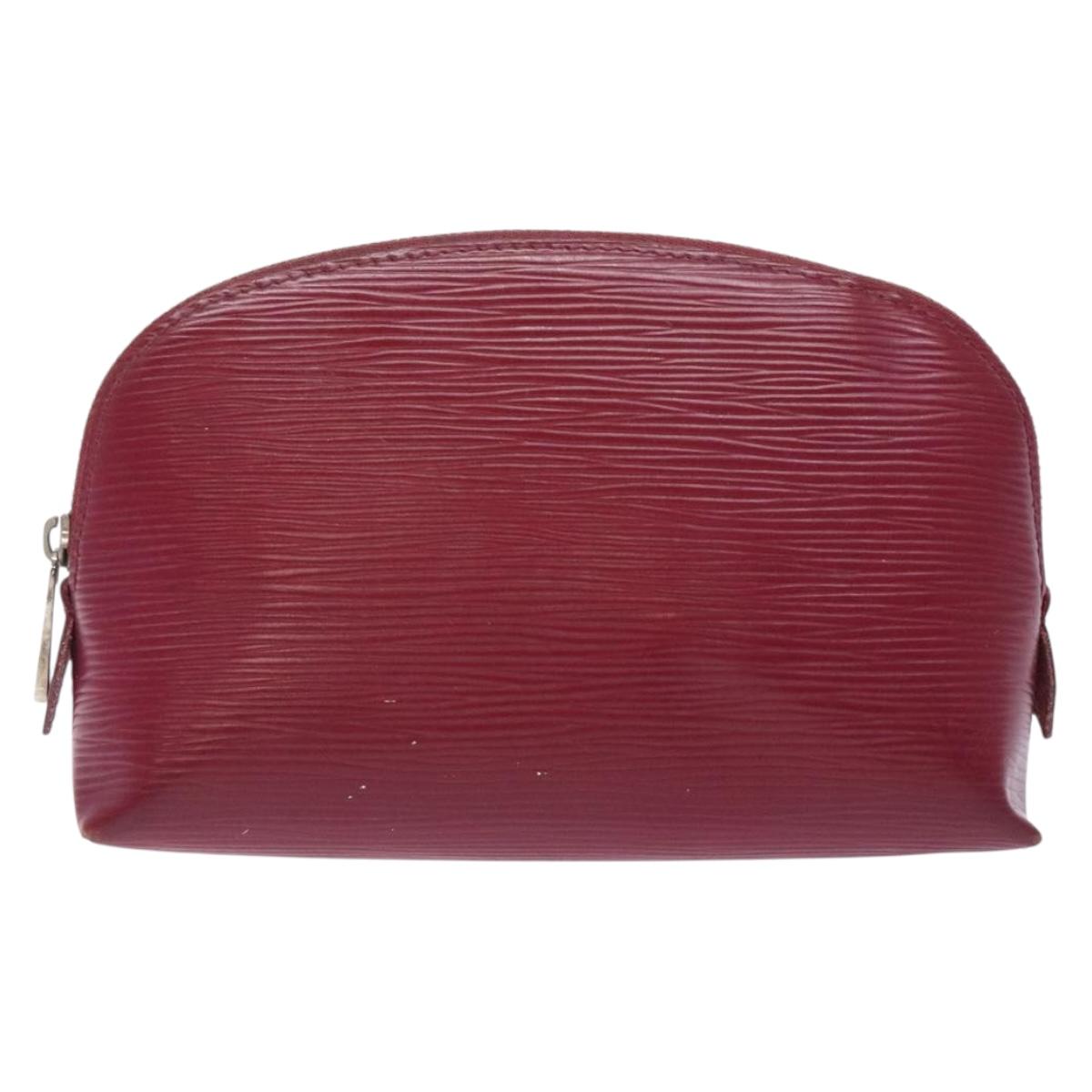 LOUIS VUITTON Epi Pochette Cosmetic PM Pouch Fuchsia M40641 LV Auth 133170