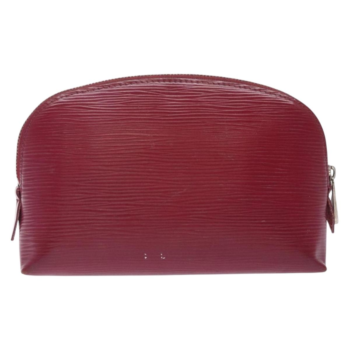 LOUIS VUITTON Epi Pochette Cosmetic PM Pouch Fuchsia M40641 LV Auth 133170