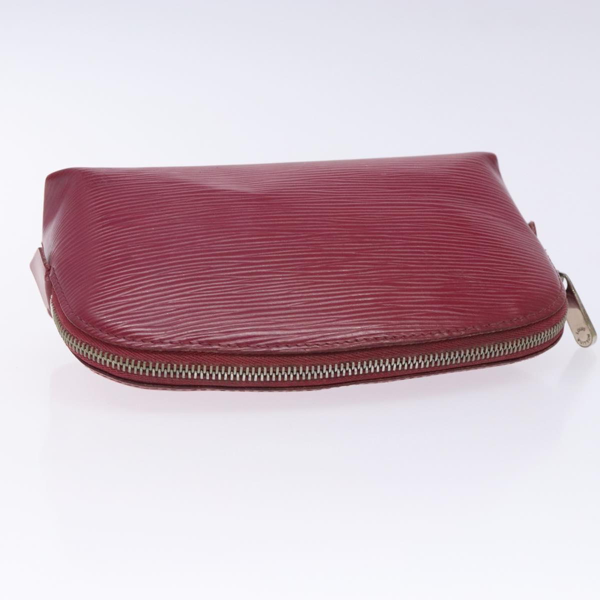 LOUIS VUITTON Epi Pochette Cosmetic PM Pouch Fuchsia M40641 LV Auth 133170