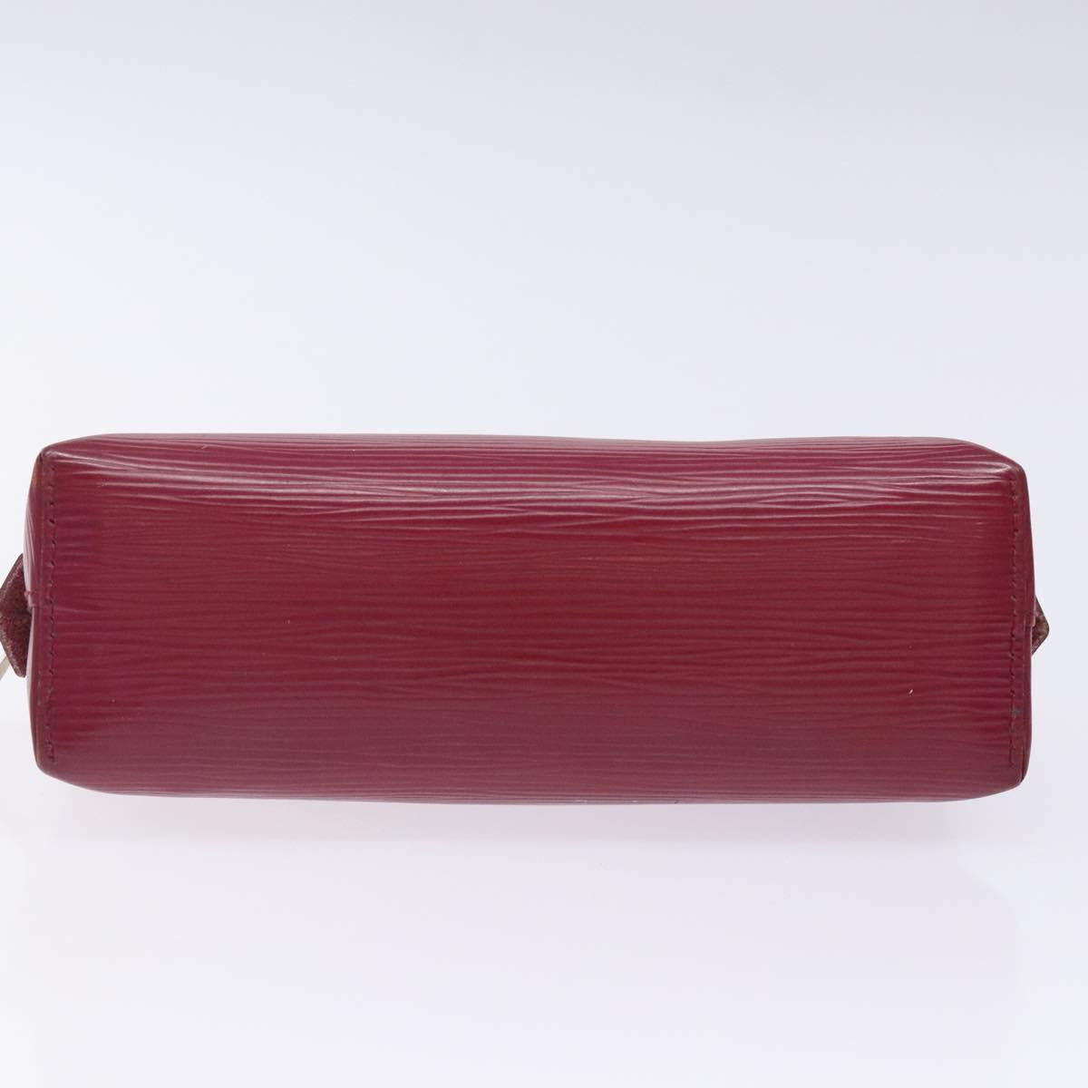 LOUIS VUITTON Epi Pochette Cosmetic PM Pouch Fuchsia M40641 LV Auth 133170