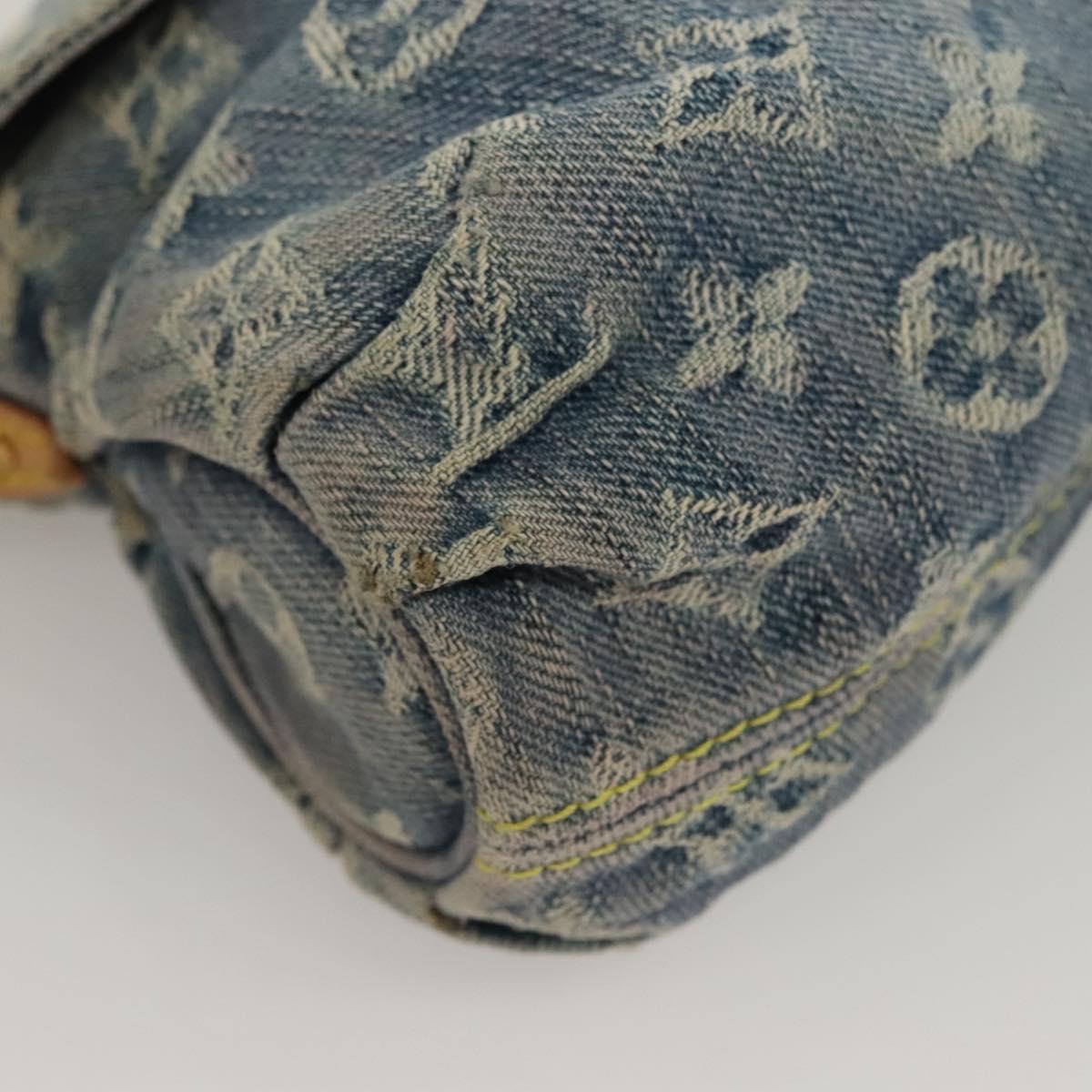 LOUIS VUITTON Monogram Denim Mini Preity Shoulder Bag Blue M95050 Auth 133187