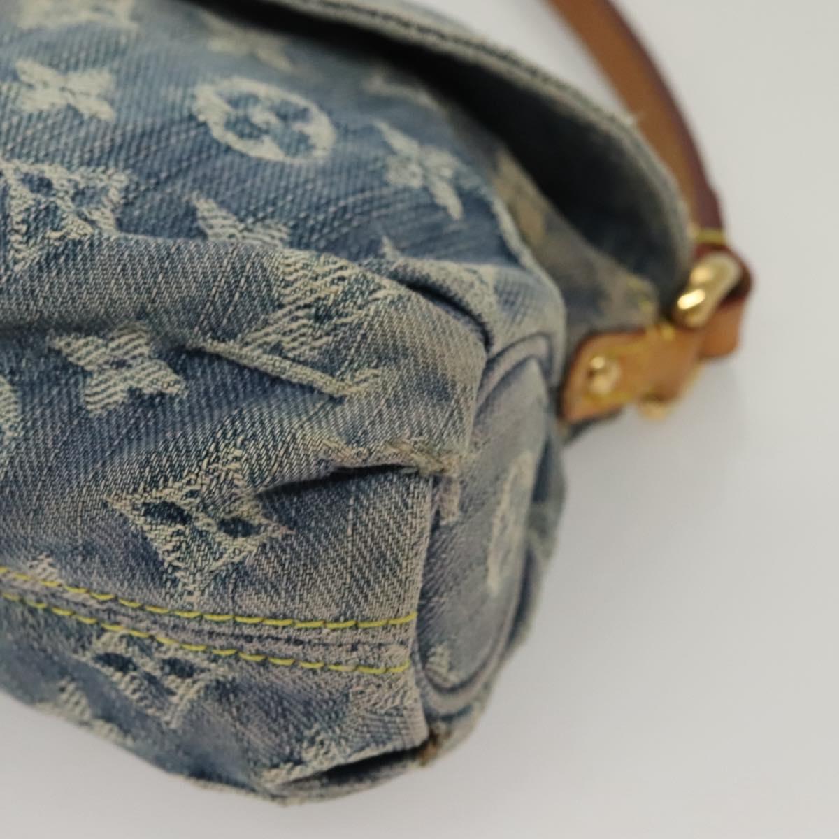 LOUIS VUITTON Monogram Denim Mini Preity Shoulder Bag Blue M95050 Auth 133187