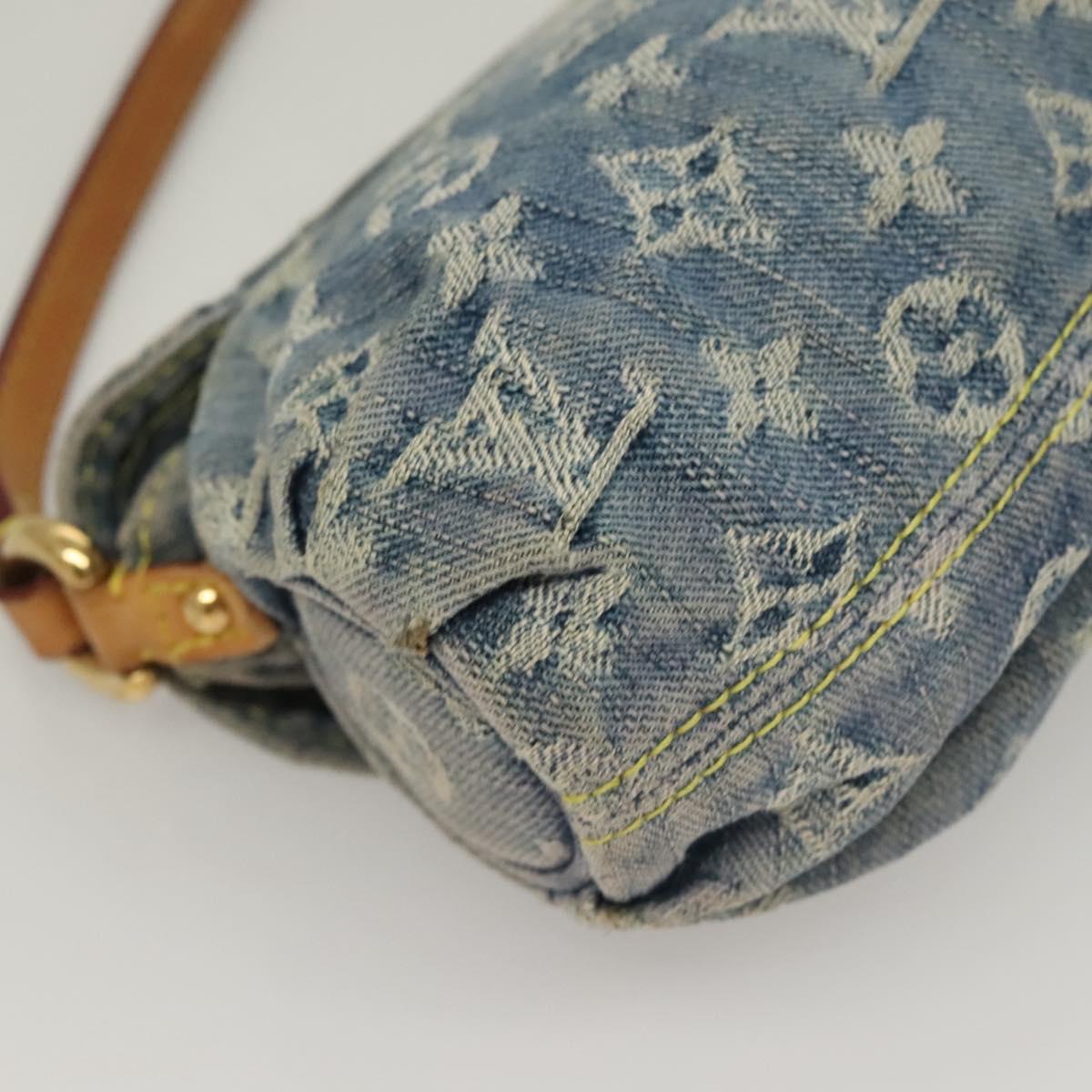 LOUIS VUITTON Monogram Denim Mini Preity Shoulder Bag Blue M95050 Auth 133187