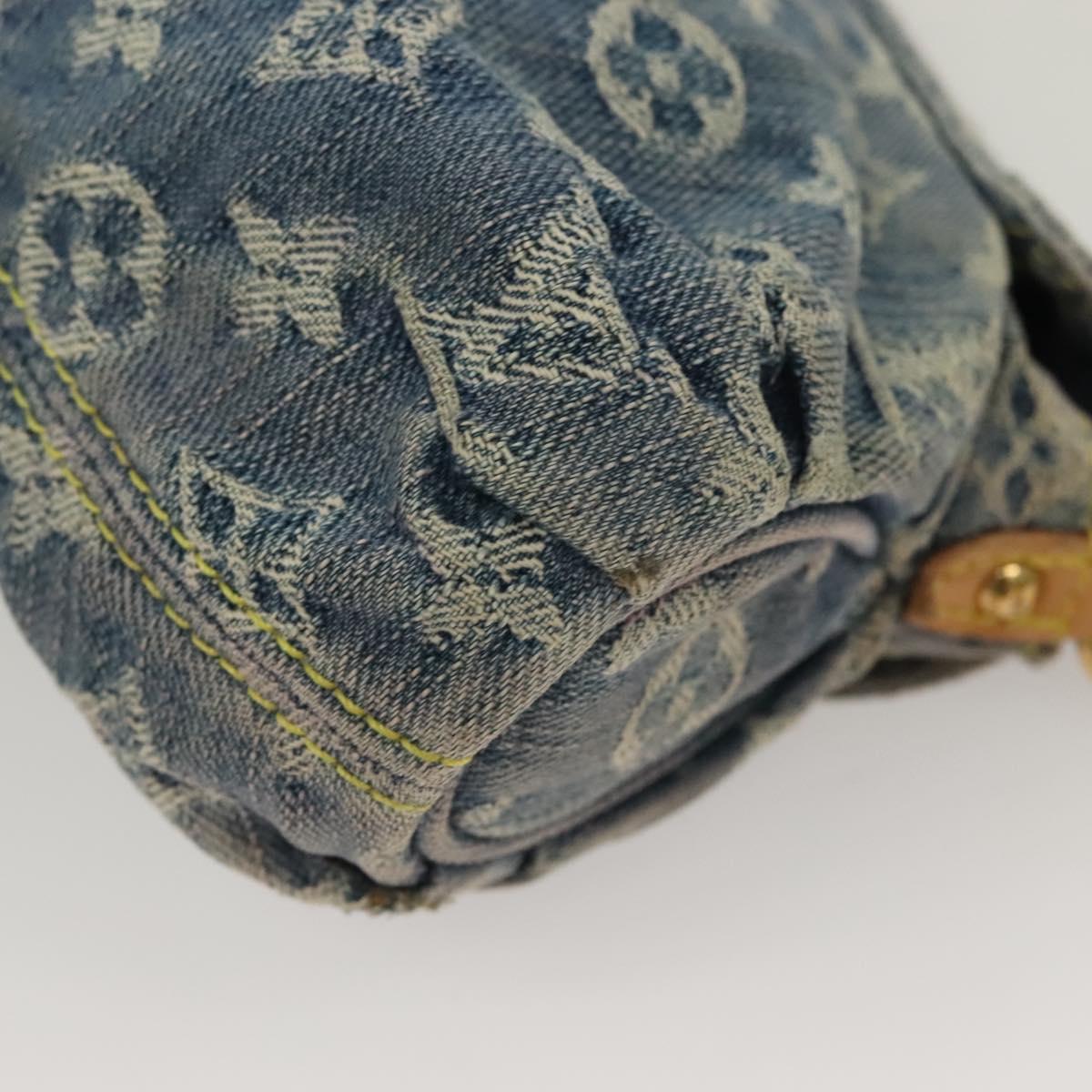 LOUIS VUITTON Monogram Denim Mini Preity Shoulder Bag Blue M95050 Auth 133187