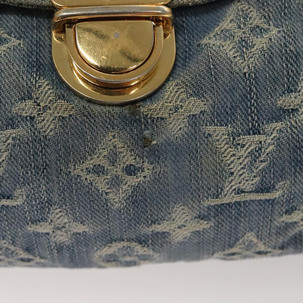 LOUIS VUITTON Monogram Denim Mini Preity Shoulder Bag Blue M95050 Auth 133187