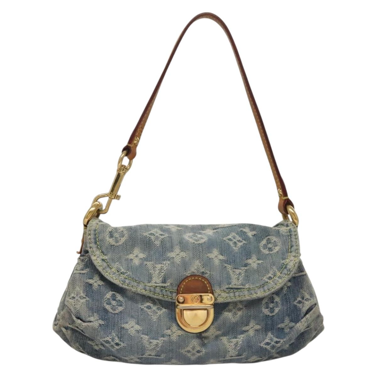 LOUIS VUITTON Monogram Denim Mini Preity Shoulder Bag Blue M95050 Auth 133187