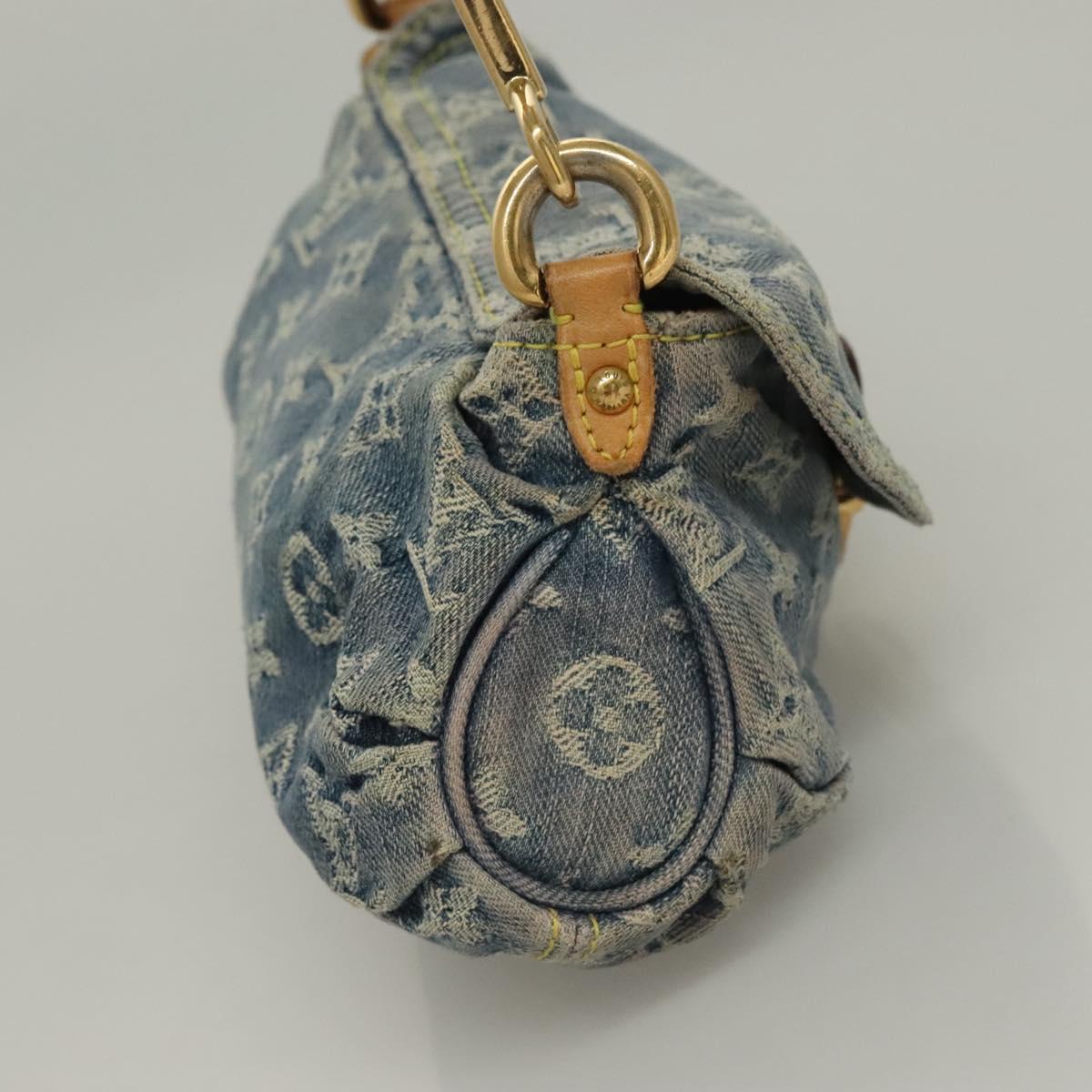 LOUIS VUITTON Monogram Denim Mini Preity Shoulder Bag Blue M95050 Auth 133187