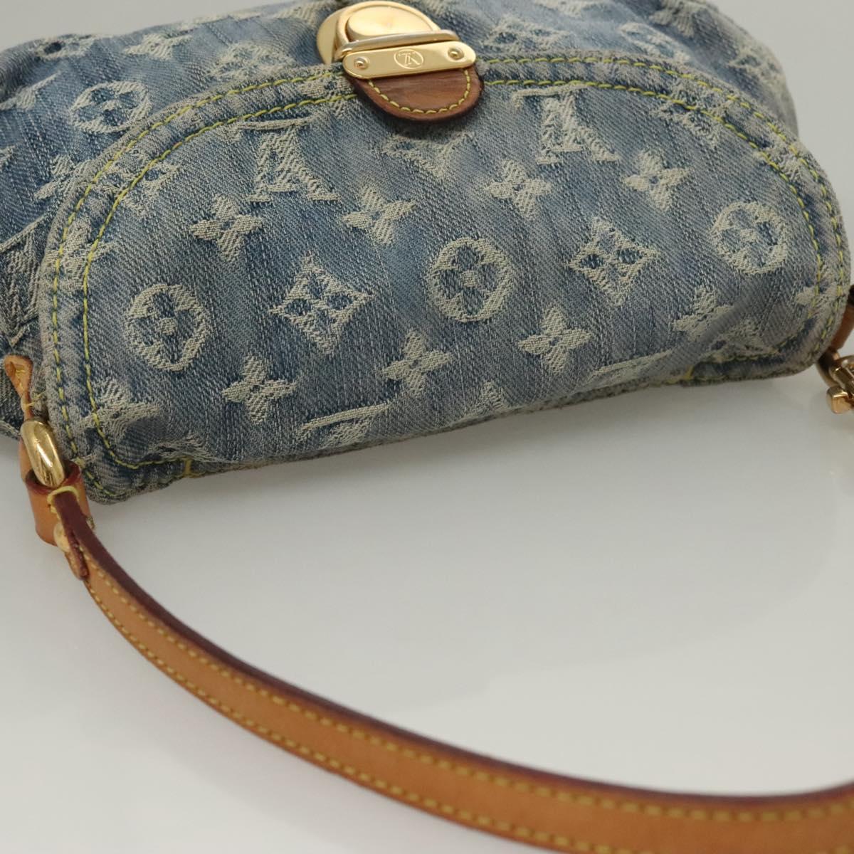 LOUIS VUITTON Monogram Denim Mini Preity Shoulder Bag Blue M95050 Auth 133187