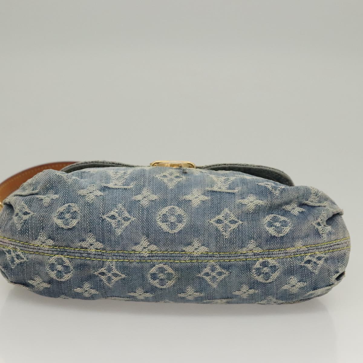 LOUIS VUITTON Monogram Denim Mini Preity Shoulder Bag Blue M95050 Auth 133187