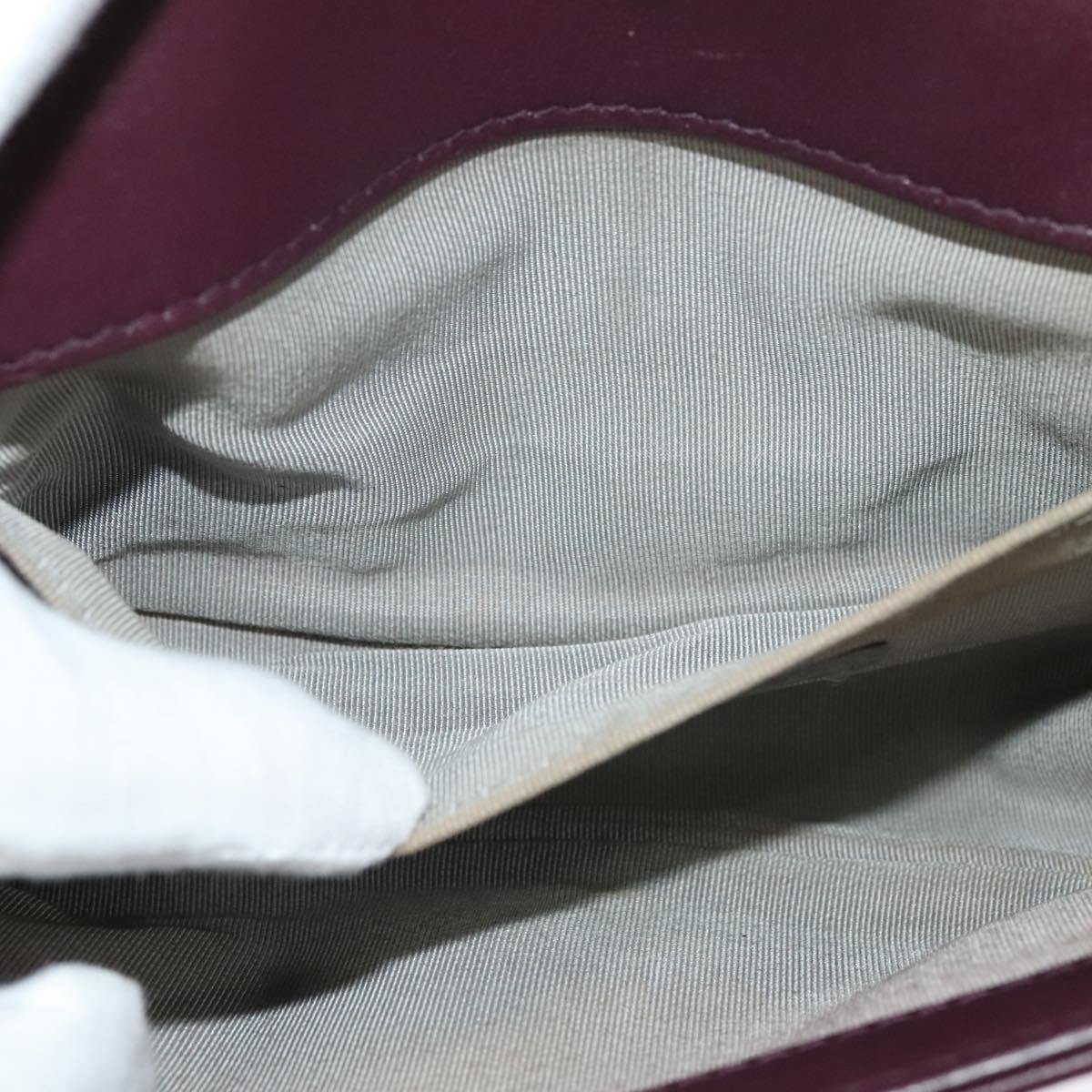 CHANEL Chain Boy Chanel Shoulder Bag Velor Purple CC Auth 133191