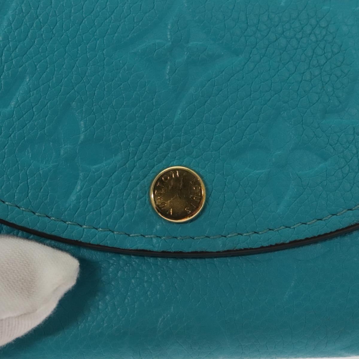 LOUIS VUITTON Empreinte Porte Monnaie Rosary Coin Purse Blue M14085 Auth 133196