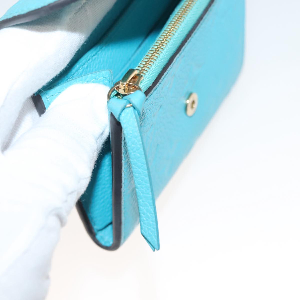 LOUIS VUITTON Empreinte Porte Monnaie Rosary Coin Purse Blue M14085 Auth 133196