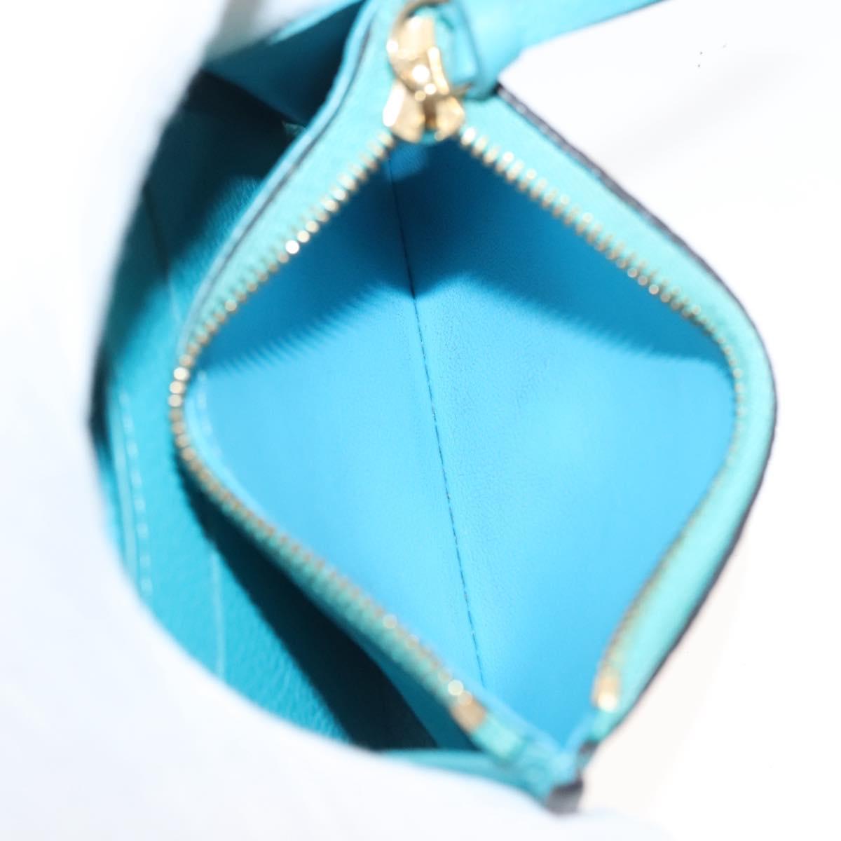 LOUIS VUITTON Empreinte Porte Monnaie Rosary Coin Purse Blue M14085 Auth 133196