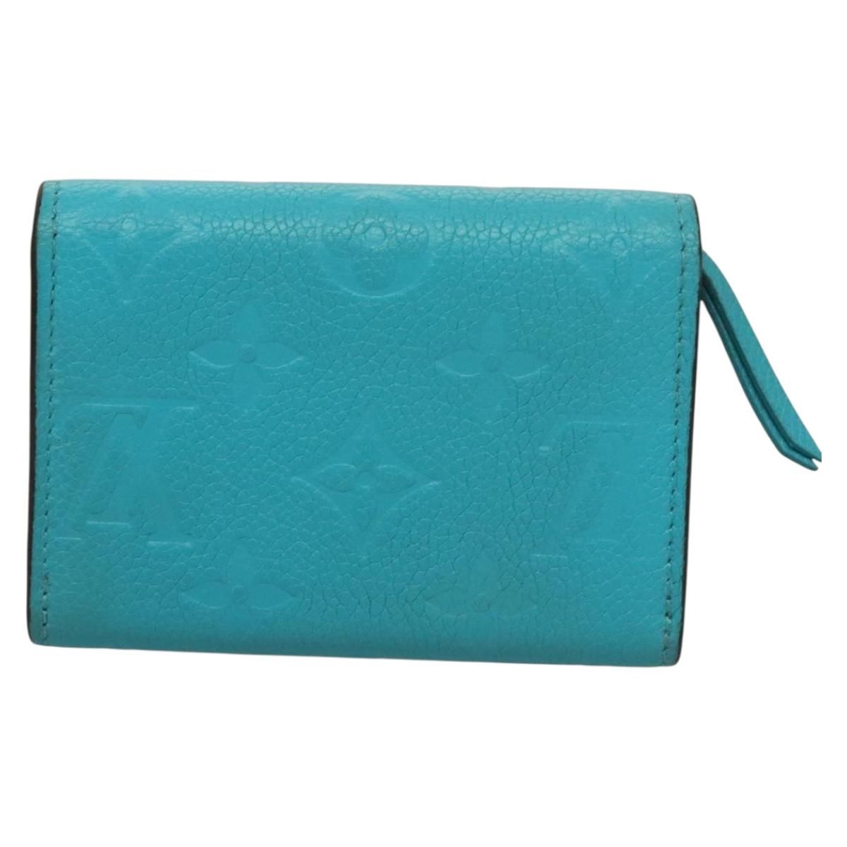 LOUIS VUITTON Empreinte Porte Monnaie Rosary Coin Purse Blue M14085 Auth 133196