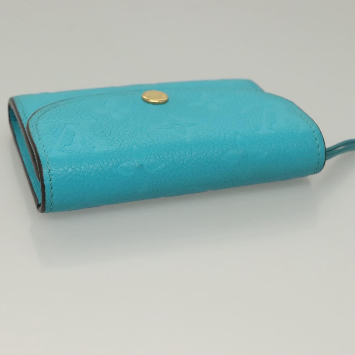 LOUIS VUITTON Empreinte Porte Monnaie Rosary Coin Purse Blue M14085 Auth 133196