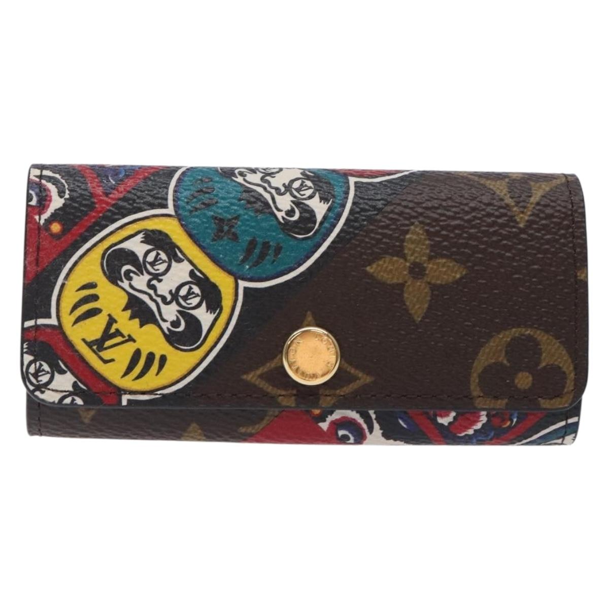 LOUIS VUITTON Monogram Kabuki Daruma Multicles 4 Key Case M67252 LV Auth 133197A