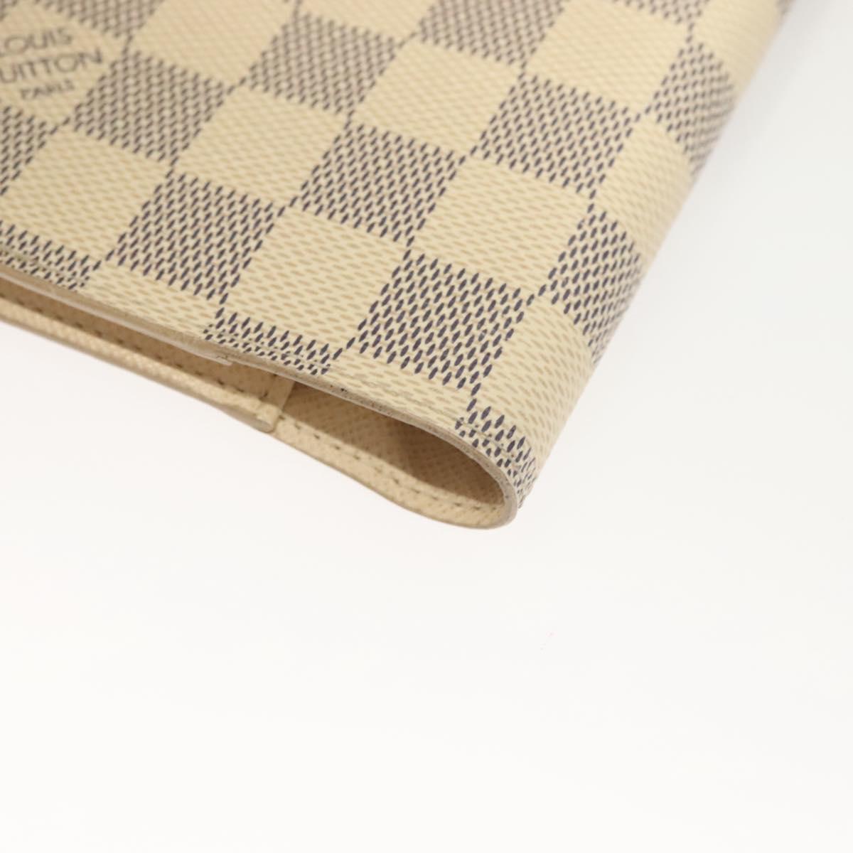 LOUIS VUITTON Damier Azur Agenda PM Day Planner Cover R20706 LV Auth 133199