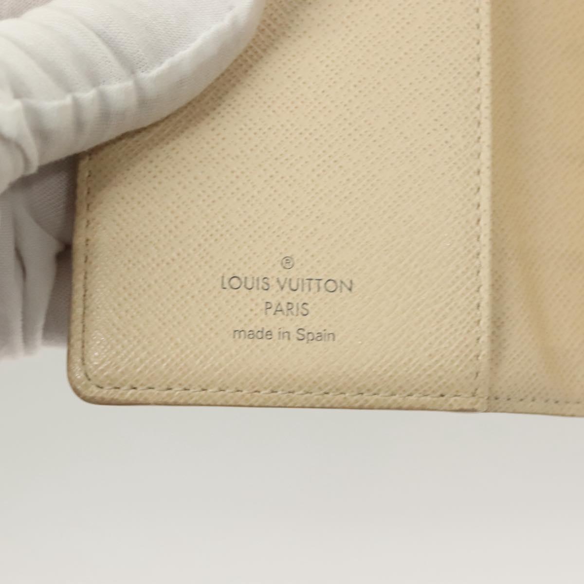 LOUIS VUITTON Damier Azur Agenda PM Day Planner Cover R20706 LV Auth 133199