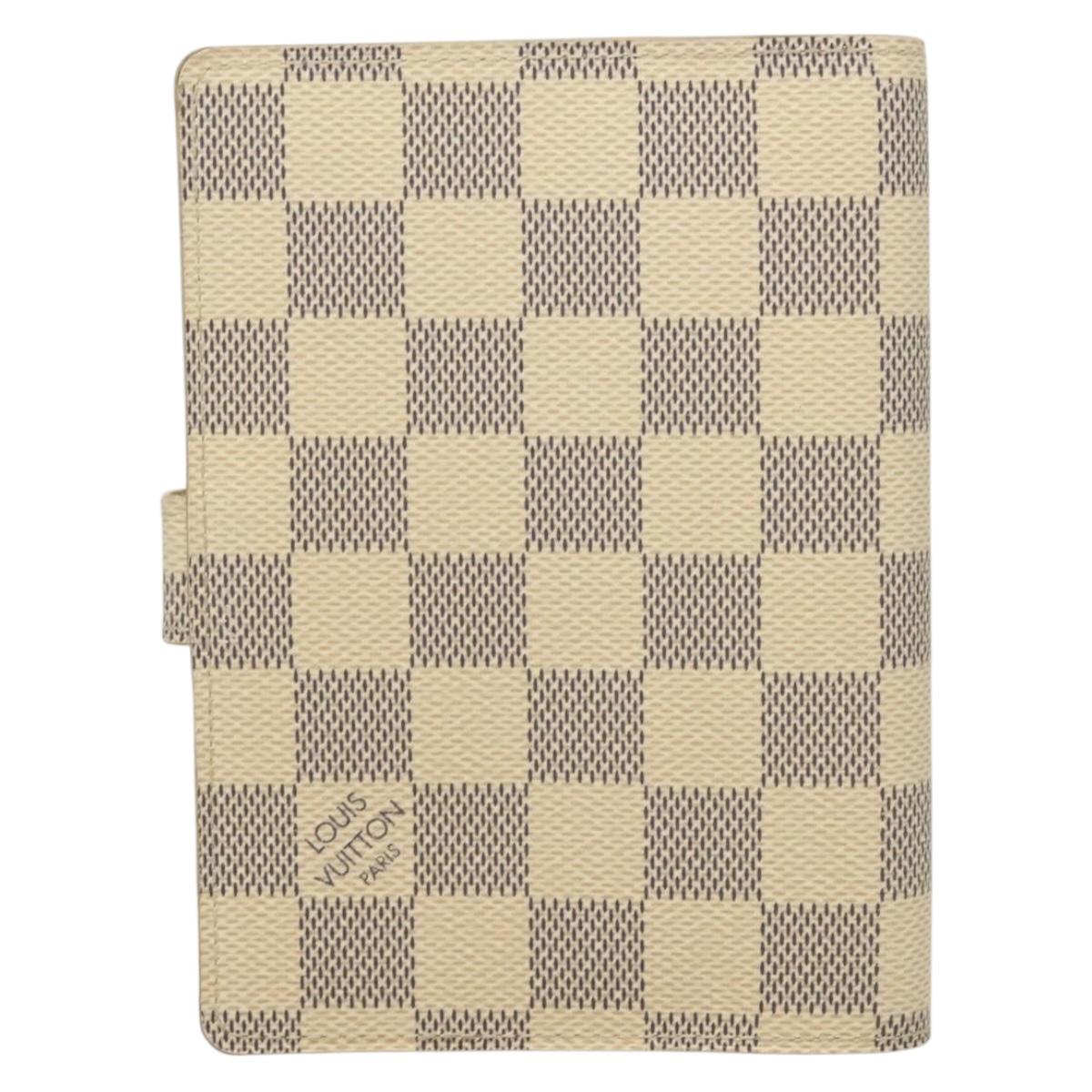 LOUIS VUITTON Damier Azur Agenda PM Day Planner Cover R20706 LV Auth 133199