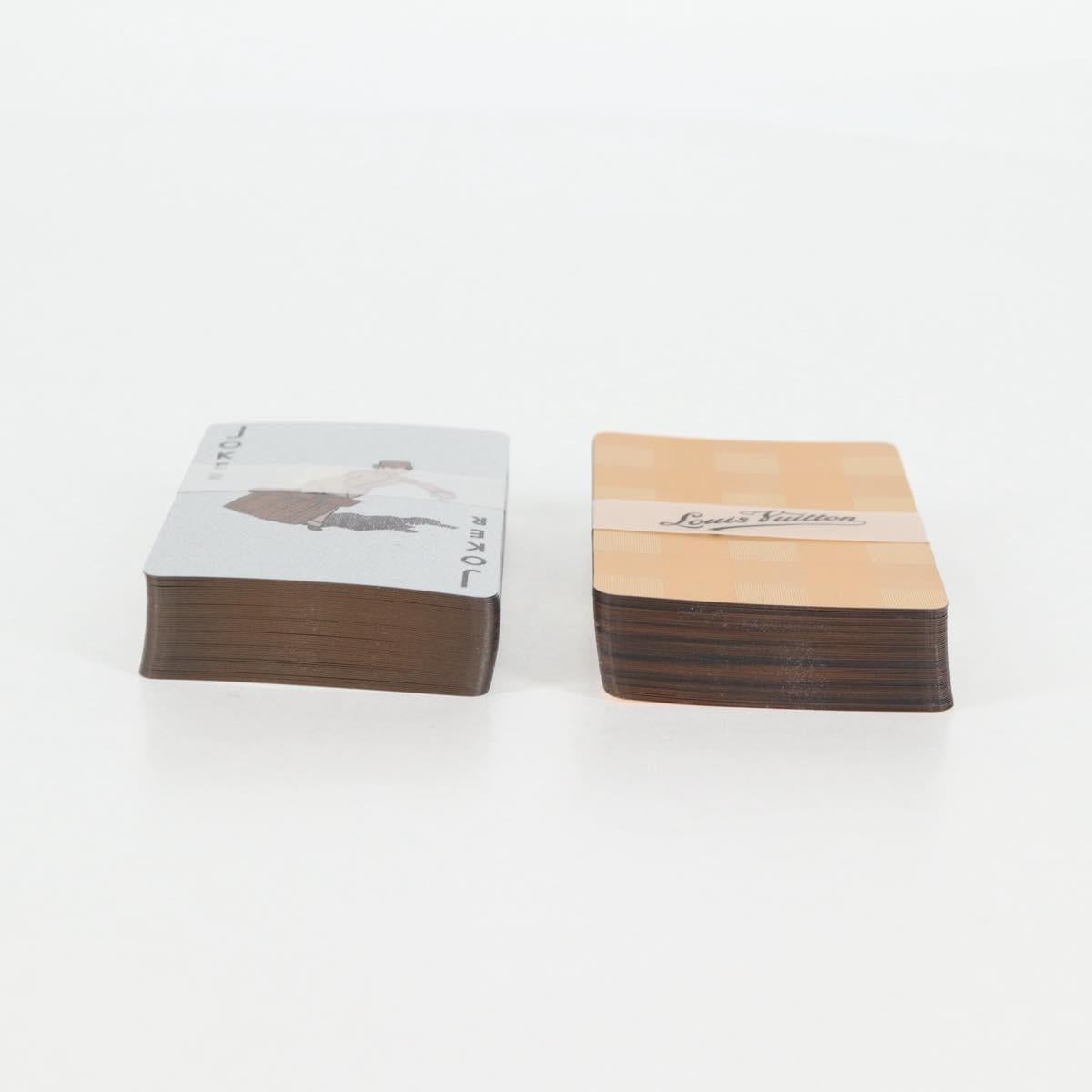LOUIS VUITTON Damier Playing Cards set Silver Gold LV Auth 133203SAM