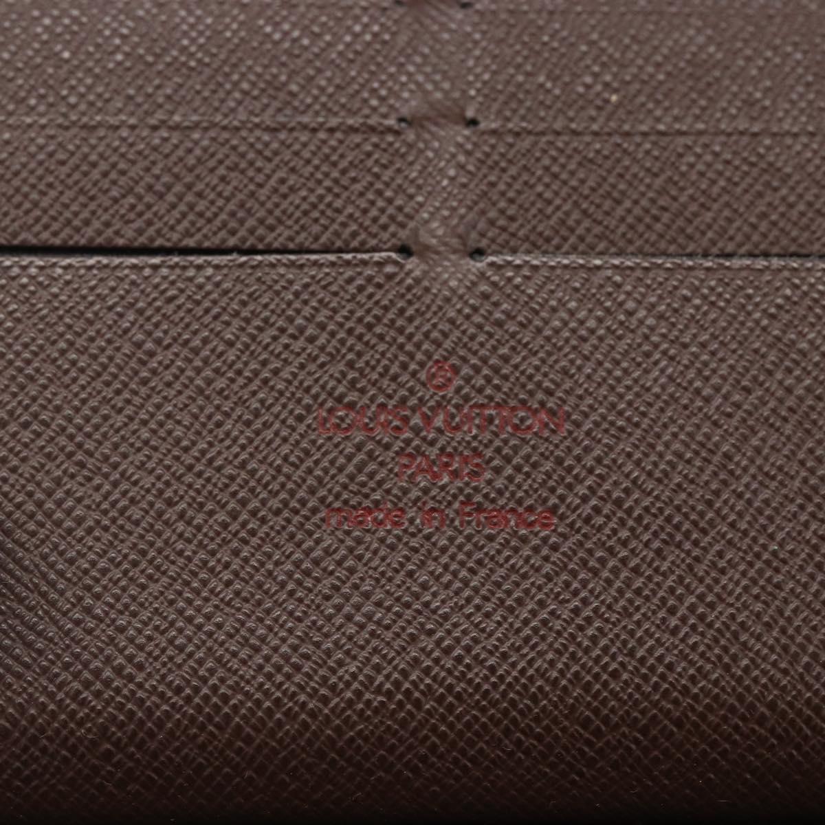 LOUIS VUITTON Damier Ebene Zippy Organizer Long Wallet N60003 LV Auth 133223