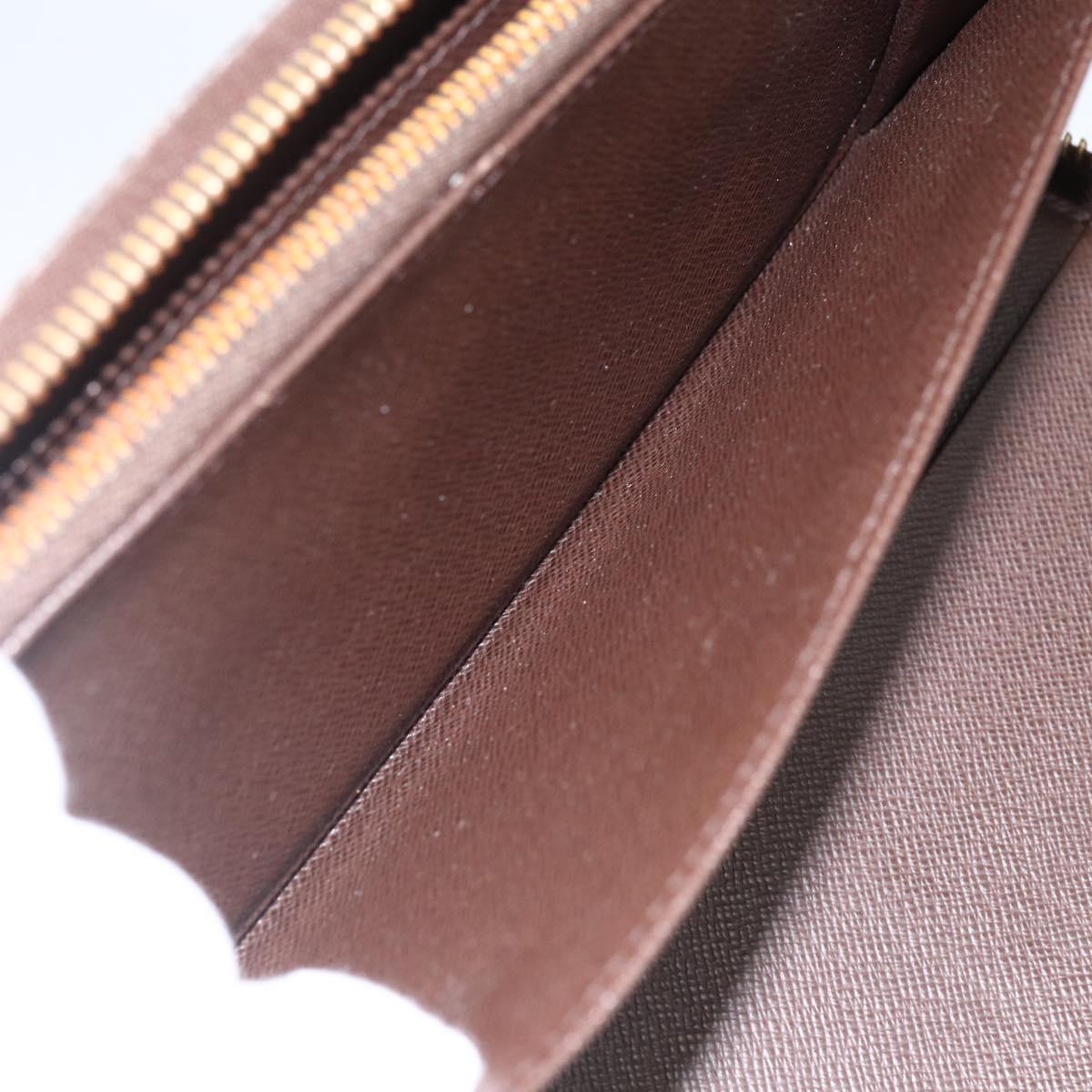 LOUIS VUITTON Damier Ebene Zippy Organizer Long Wallet N60003 LV Auth 133223