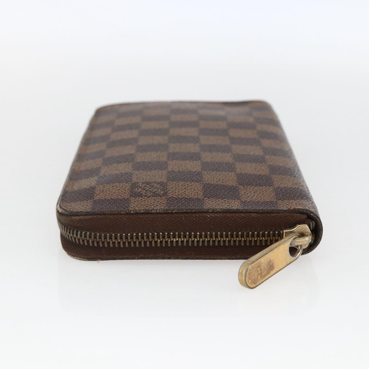 LOUIS VUITTON Damier Ebene Zippy Organizer Long Wallet N60003 LV Auth 133223