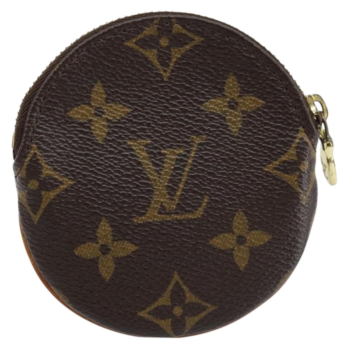 LOUIS VUITTON Monogram Porte Monnaie Round Coin Purse M61926 LV Auth 133225