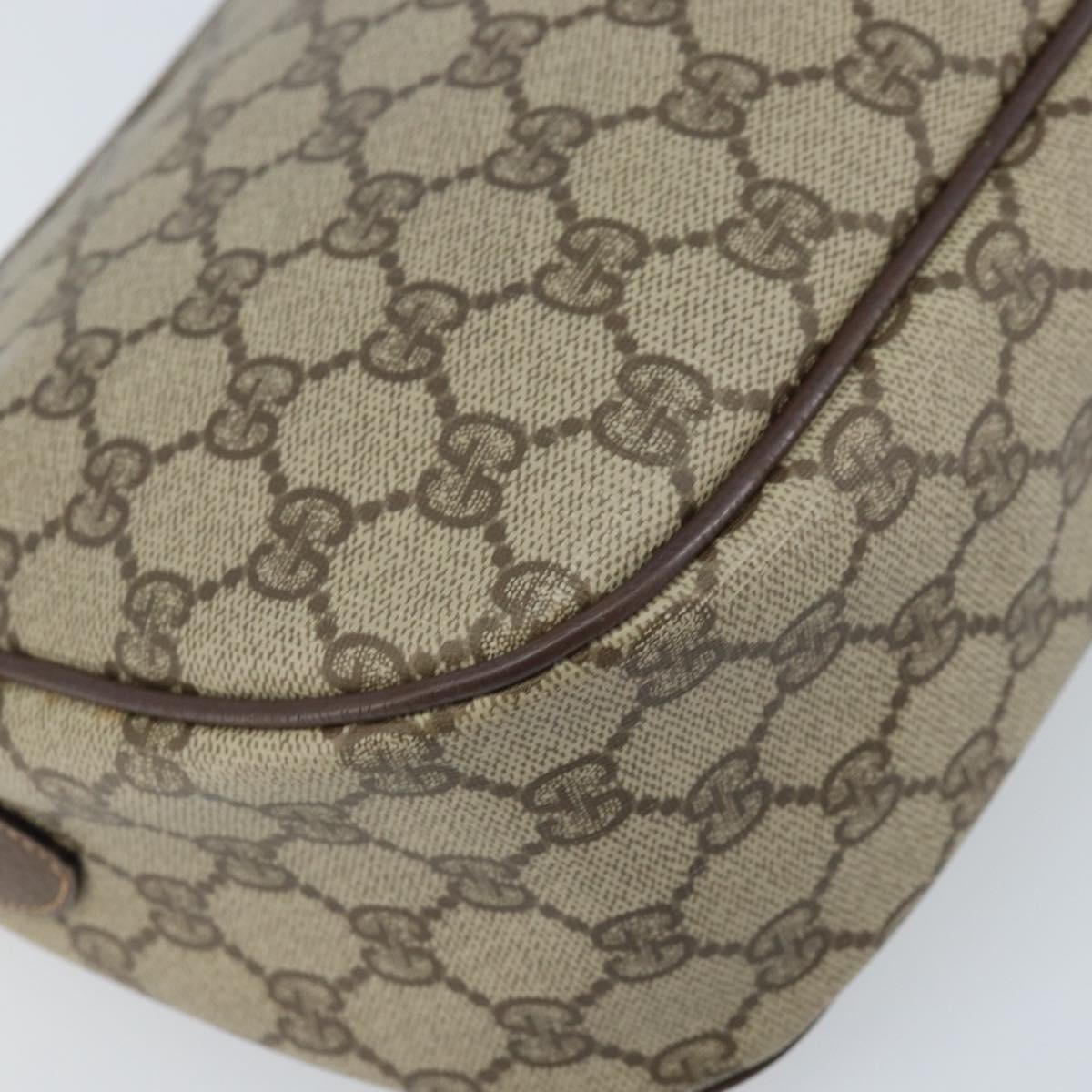 GUCCI GG Supreme Web Sherry Line Bag PVC Beige Gold 89 02 077 Auth 133234