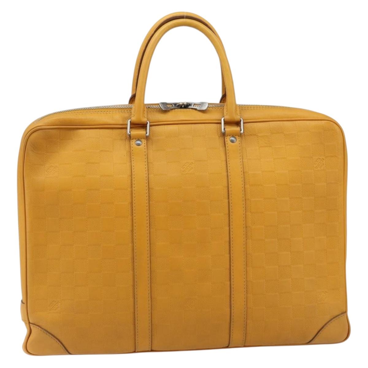 LOUIS VUITTON Damier Infini Porte Documents Voyage Bag Solar N41218 Auth 133236