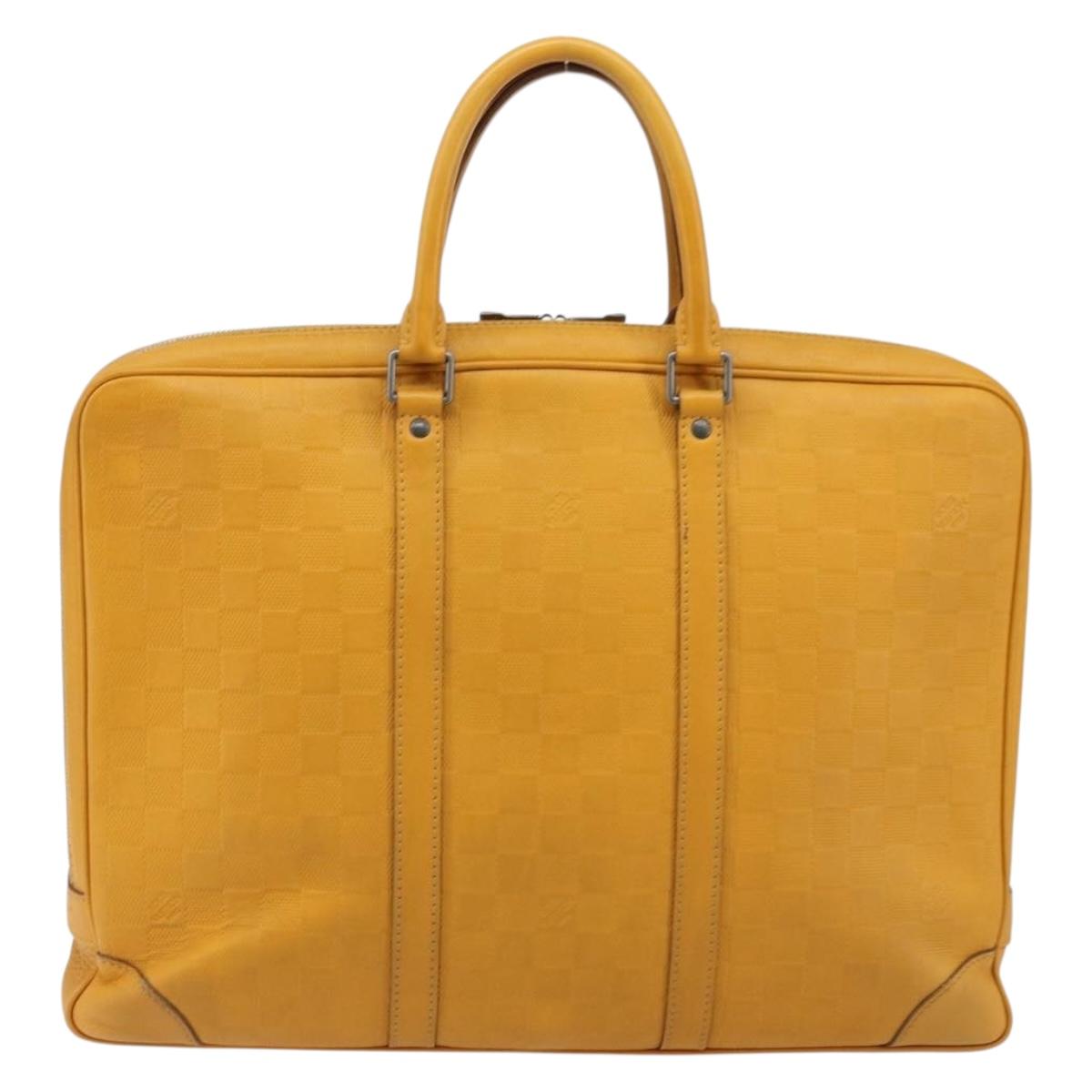 LOUIS VUITTON Damier Infini Porte Documents Voyage Bag Solar N41218 Auth 133236