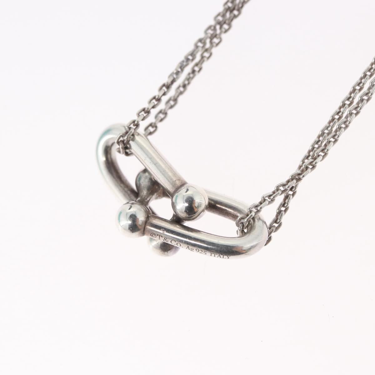 TIFFANY&Co. Hardware Double Link Necklace Ag925 Silver Auth 133241SAM