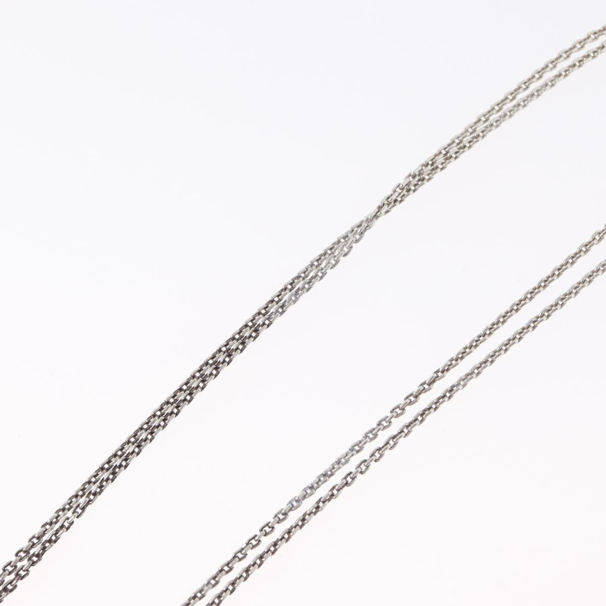 TIFFANY&Co. Hardware Double Link Necklace Ag925 Silver Auth 133241SAM