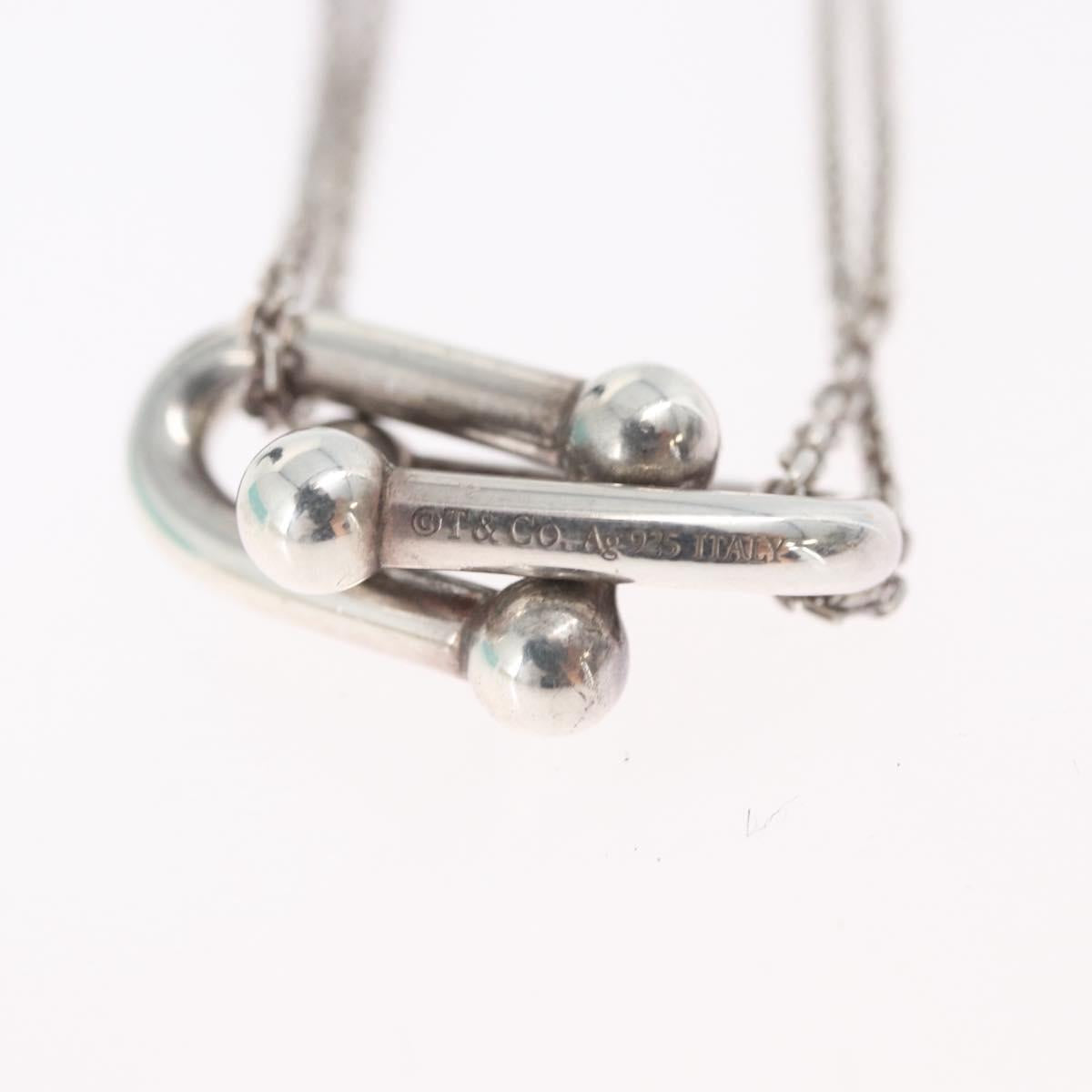 TIFFANY&Co. Hardware Double Link Necklace Ag925 Silver Auth 133241SAM