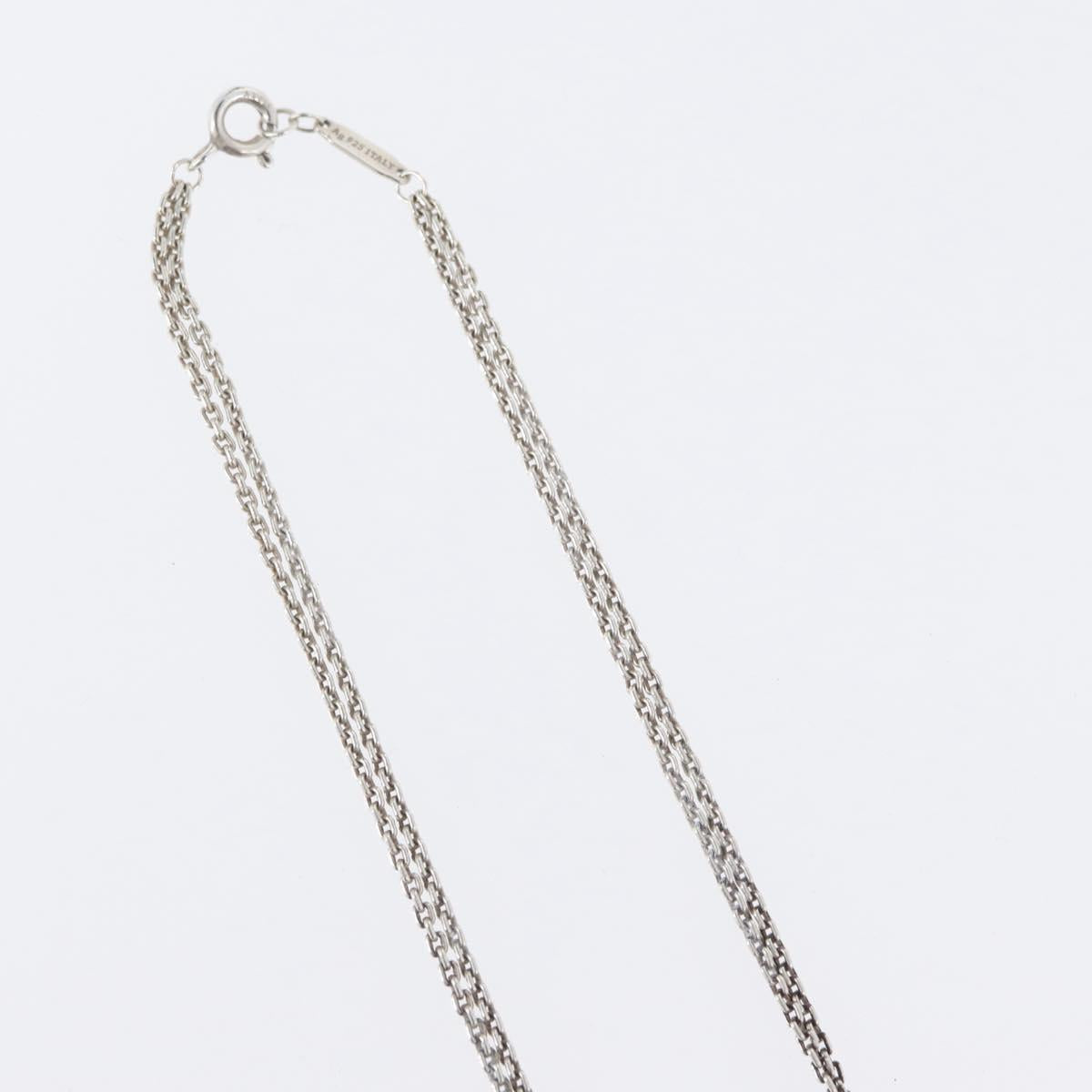 TIFFANY&Co. Hardware Double Link Necklace Ag925 Silver Auth 133241SAM