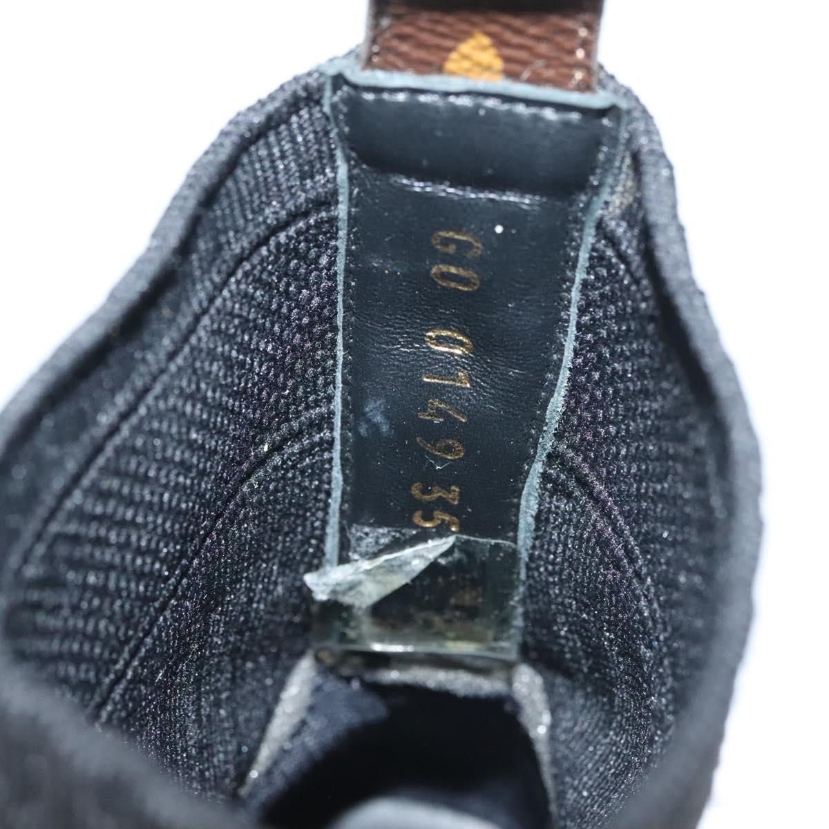 LOUIS VUITTON After Game Socks Sneakers Cotton Black LV Auth 133282