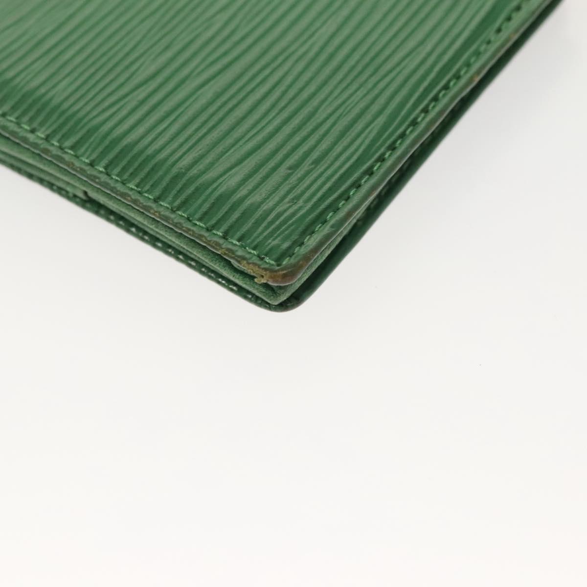 LOUIS VUITTON Epi Porte Monnaie Boite Coin Purse Green M63694 LV Auth 133286