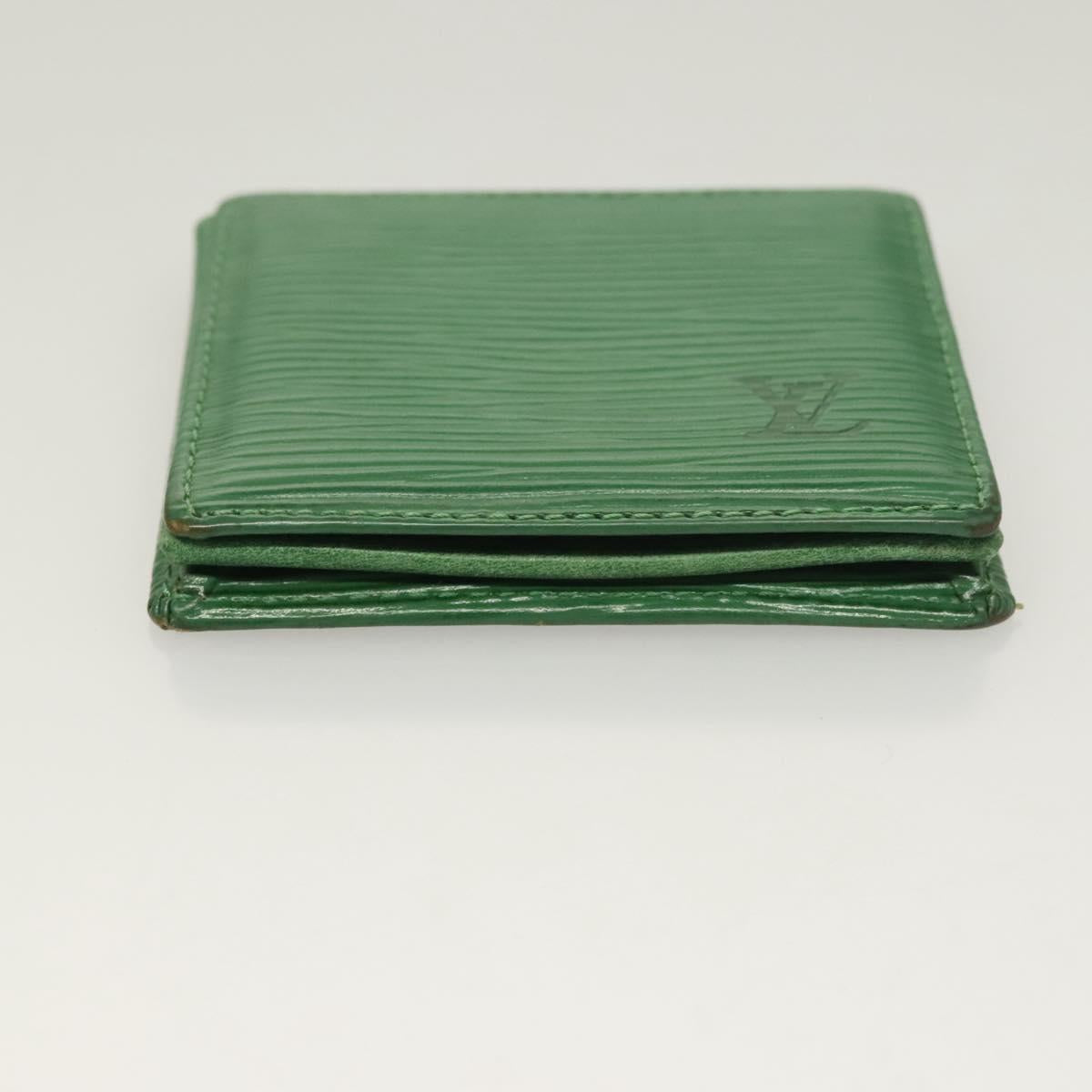 LOUIS VUITTON Epi Porte Monnaie Boite Coin Purse Green M63694 LV Auth 133286