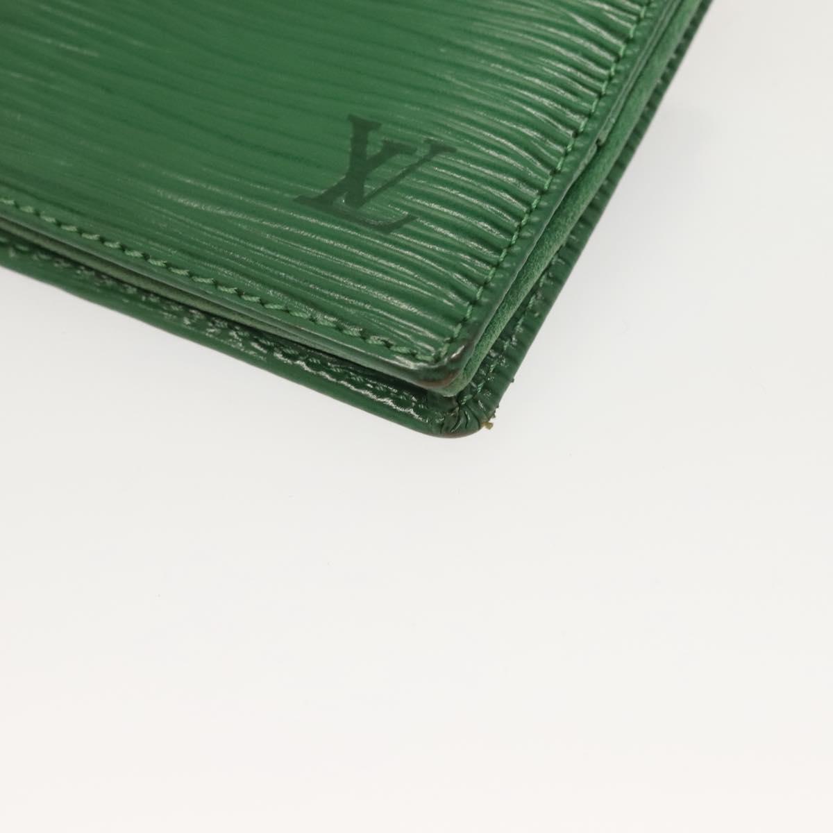 LOUIS VUITTON Epi Porte Monnaie Boite Coin Purse Green M63694 LV Auth 133286