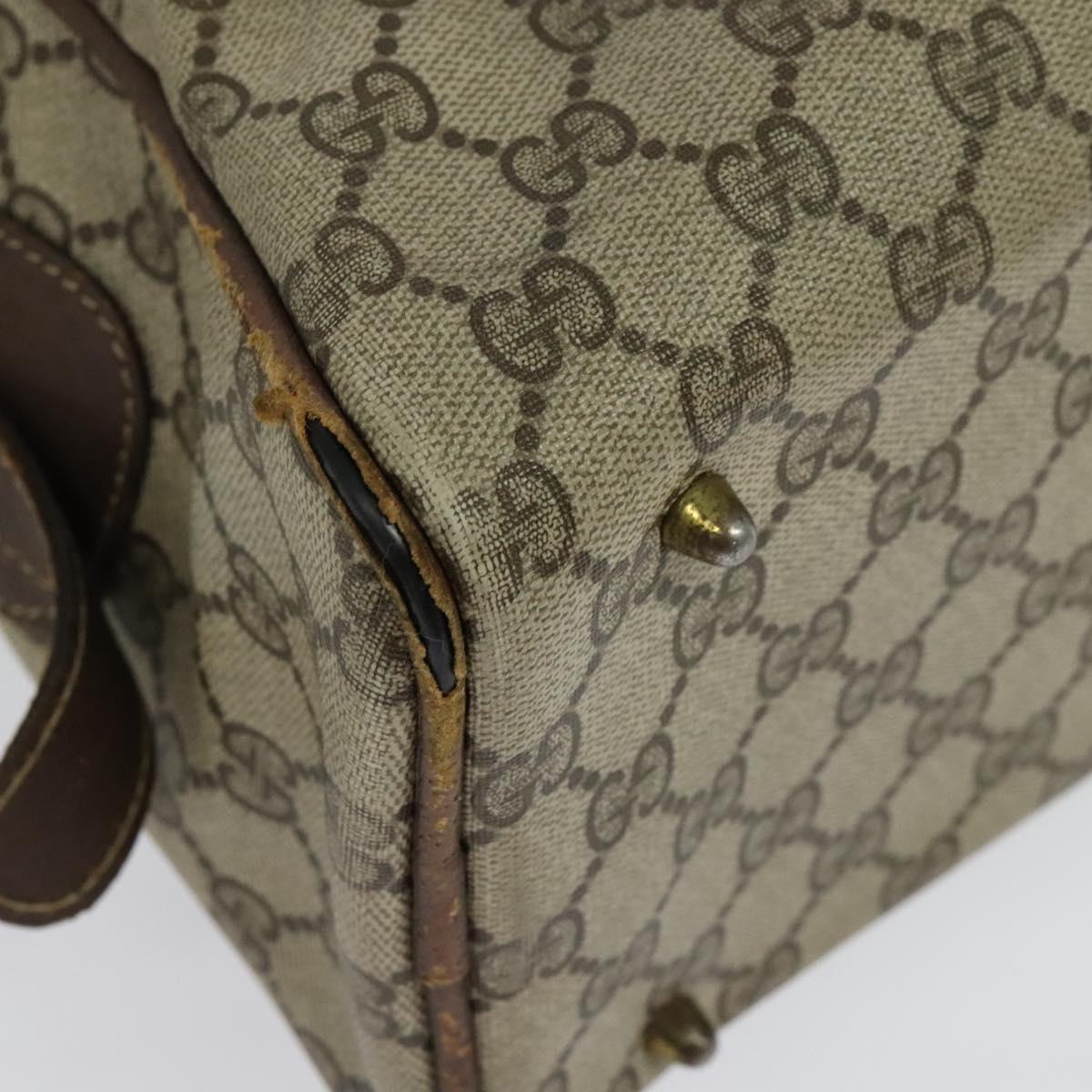 GUCCI GG Supreme Shoulder Bag PVC Beige Auth 133313