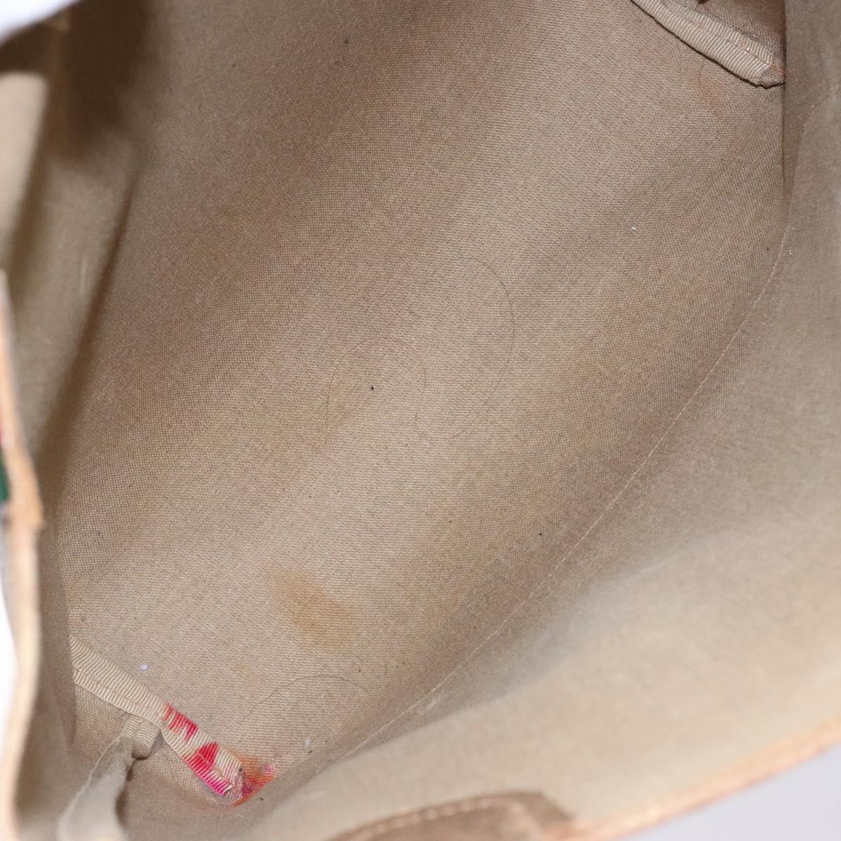 GUCCI GG Supreme Web Sherry Line Tote Bag PVC Beige 39 02 003 Auth 133314
