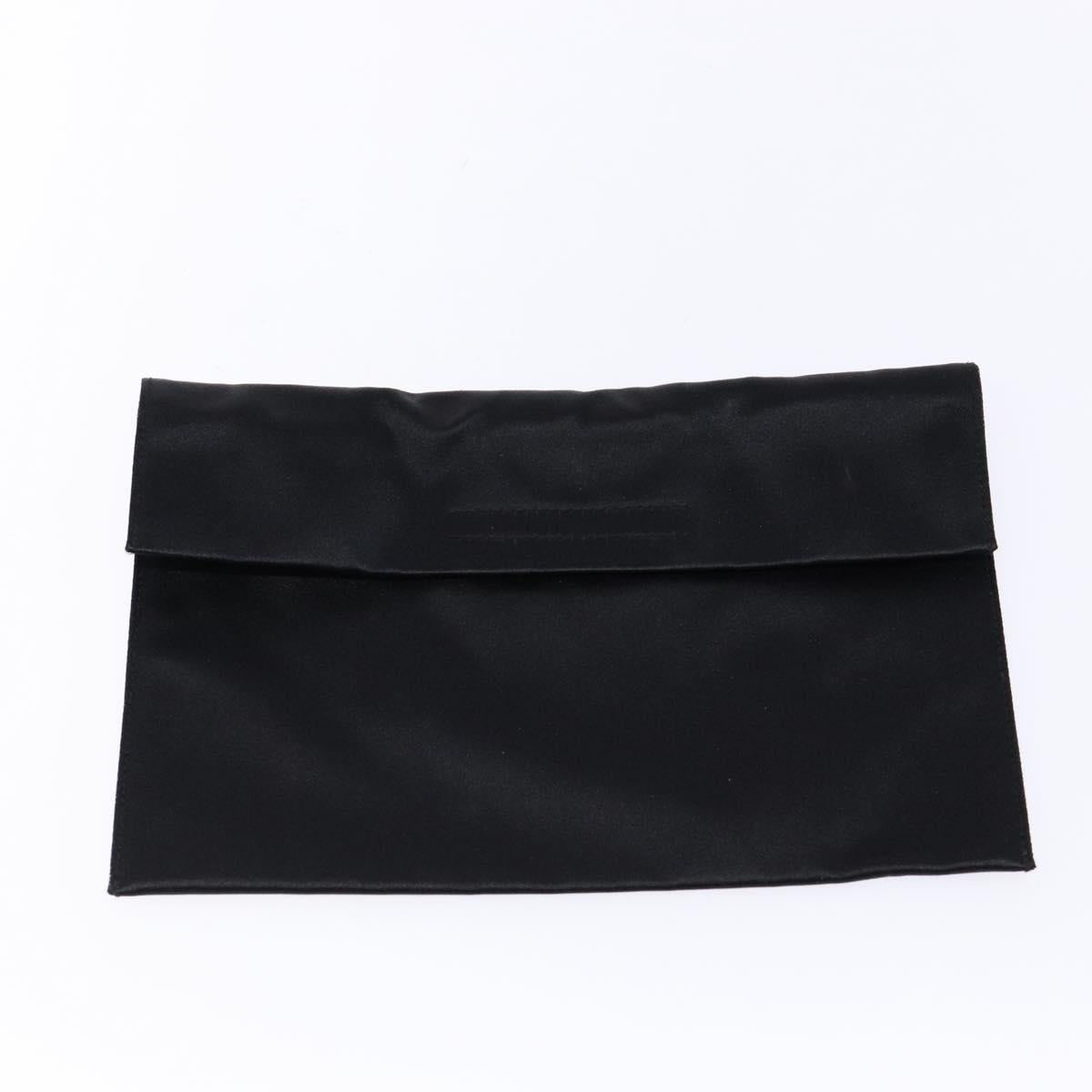 PRADA Hand Bag Leather Black Auth 133317