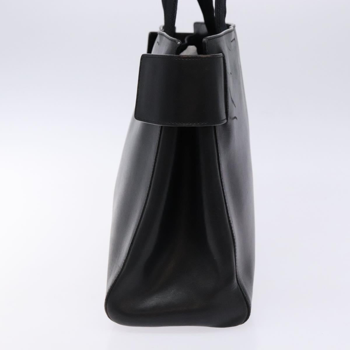 PRADA Hand Bag Leather Black Auth 133317