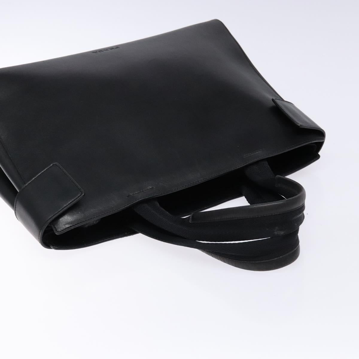 PRADA Hand Bag Leather Black Auth 133317