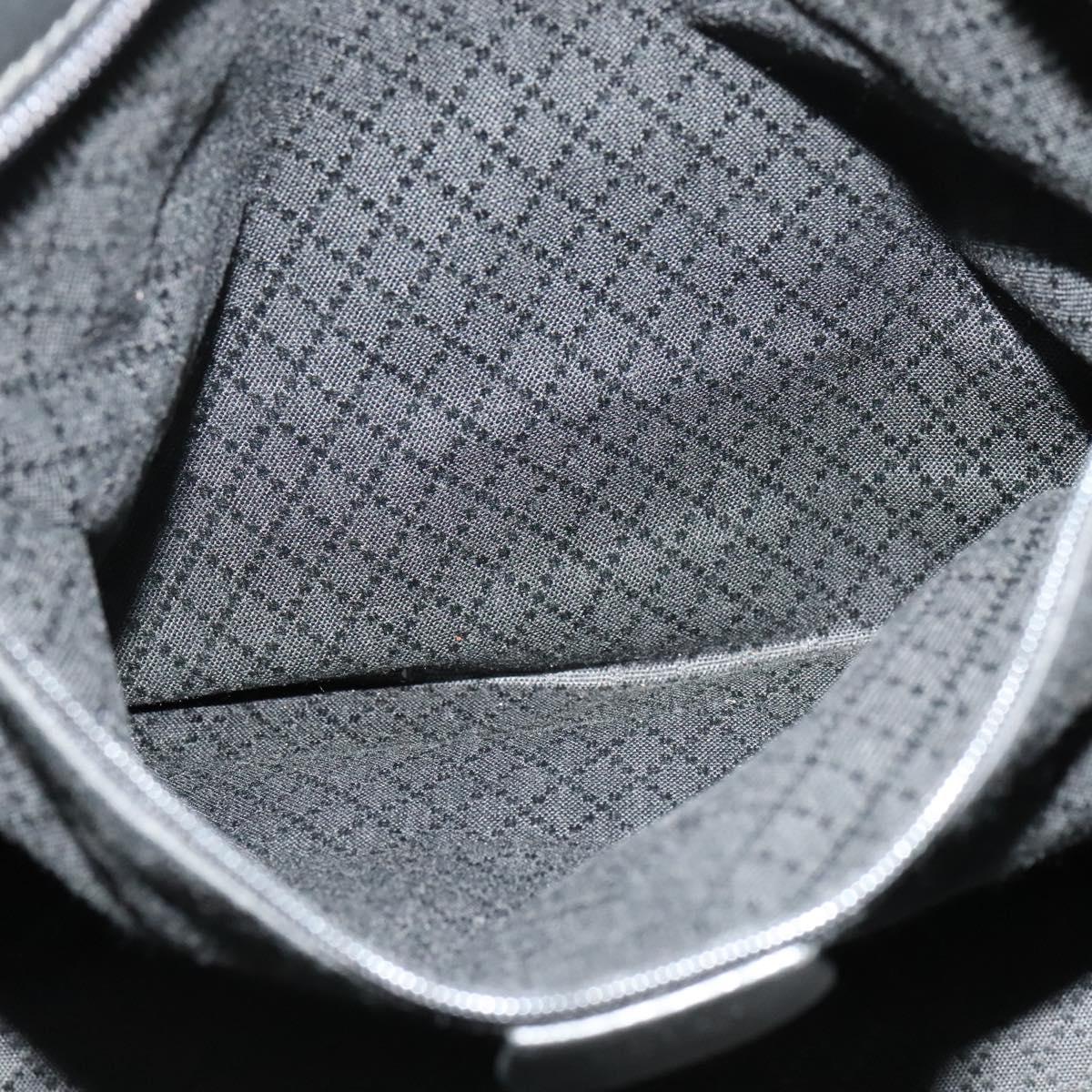 GUCCI Tote Bag Canvas Black Silver 002 2123 0456 Auth 133320