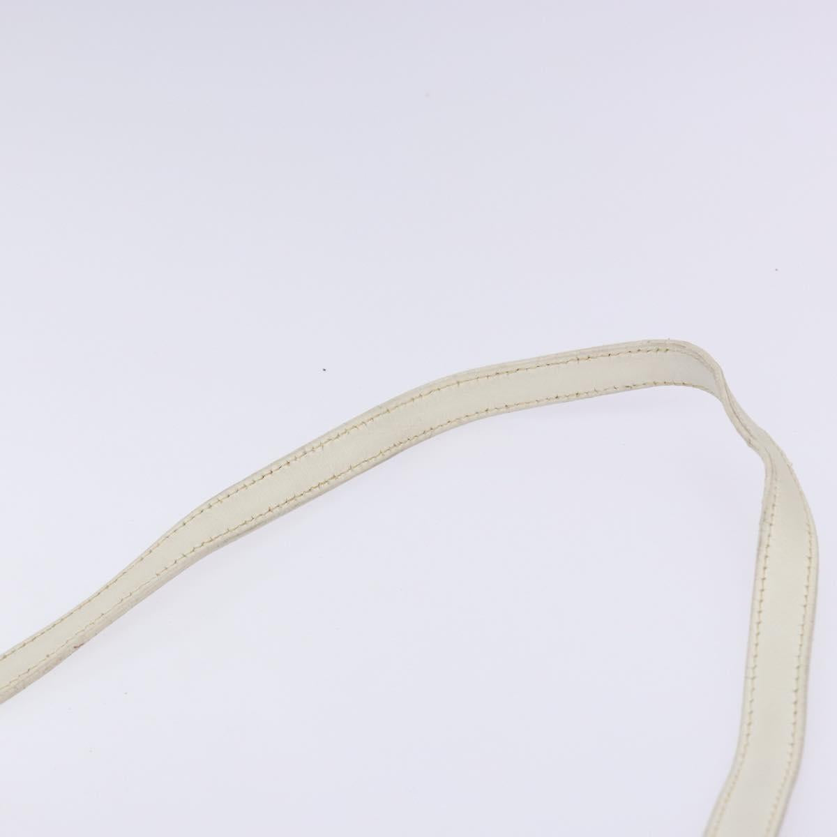 GUCCI Micro GG Supreme Shoulder Bag PVC White Gold 004 58 0264 Auth 133321