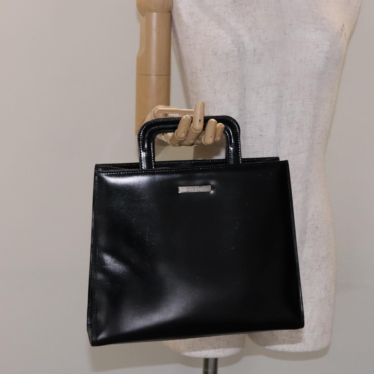 GUCCI Hand Bag Leather Black 001 2058 1773 5 Auth 133322