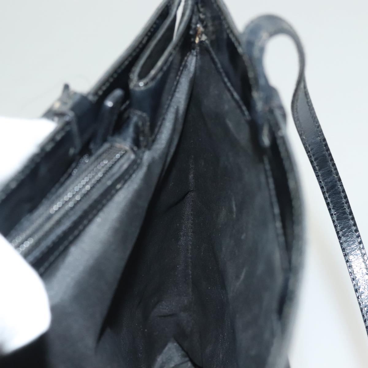 GUCCI GG Canvas Tote Bag Silver Black Auth 133326