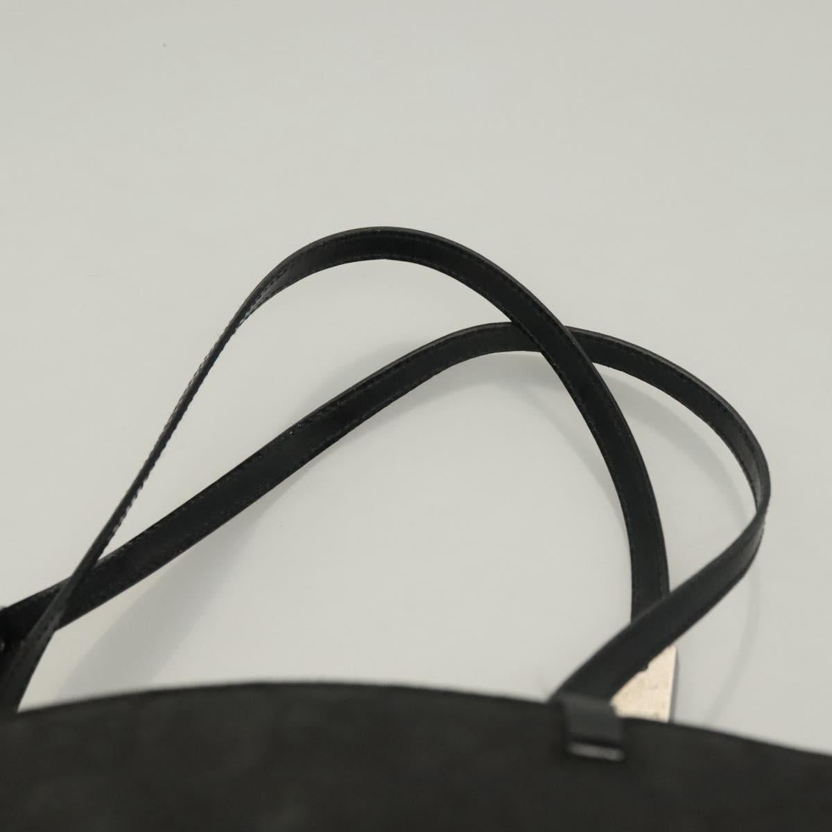 GUCCI GG Canvas Tote Bag Silver Black Auth 133326